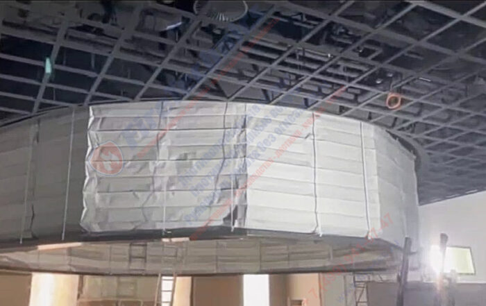 Дымозащитная штора Гармошка FireTechnics Круглая Е 60 для спортивного объекта